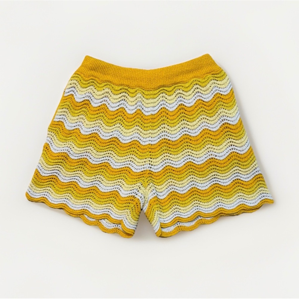 Casablanca Wavy Gradient Crochet Shorts Size M